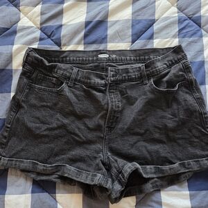 Old Navy Black Denim Jean Shorts Size 22